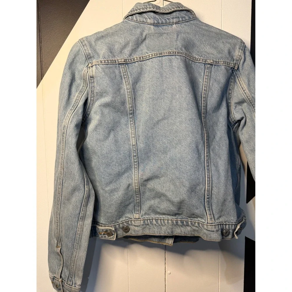 VTG Levi Strauss Denim Jacket‎ Light Wash Trucker Jean Coat Girls Large Girls